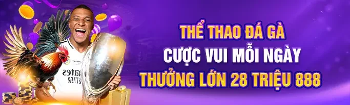 thể thao đá gà cược vui mỗi ngày thưởng lớn 28 triệu 888